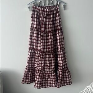 Plaid Bershka Maxi Skirt